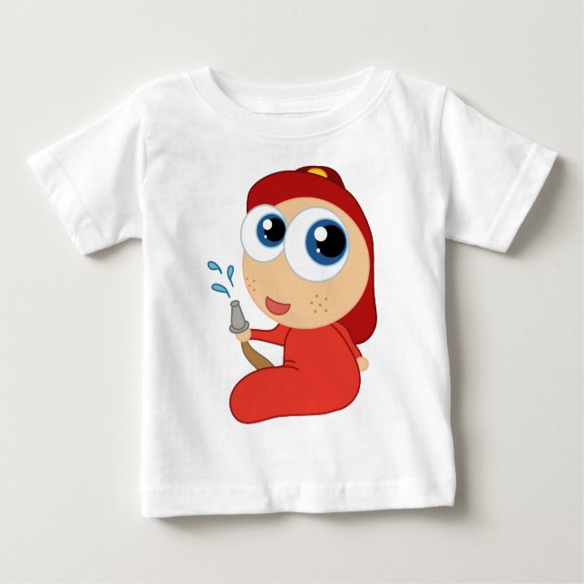 Camiseta De Bebé Futuro infante de bomberos y ropa para niños (Anverso)