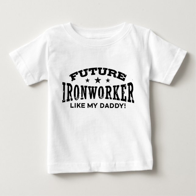 Camiseta De Bebé Futuro Irontrabajador como mi papá (Anverso)
