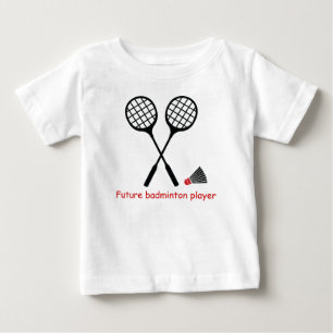 Camiseta De Bebé Futuro jugador de bádminton, racquet y lanzadera