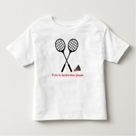 Camiseta De Bebé Futuro jugador de bádminton, racquet y lanzadera