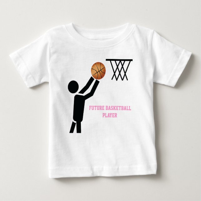 Camiseta De Bebé Futuro jugador de baloncesto con personalizado de  (Anverso)