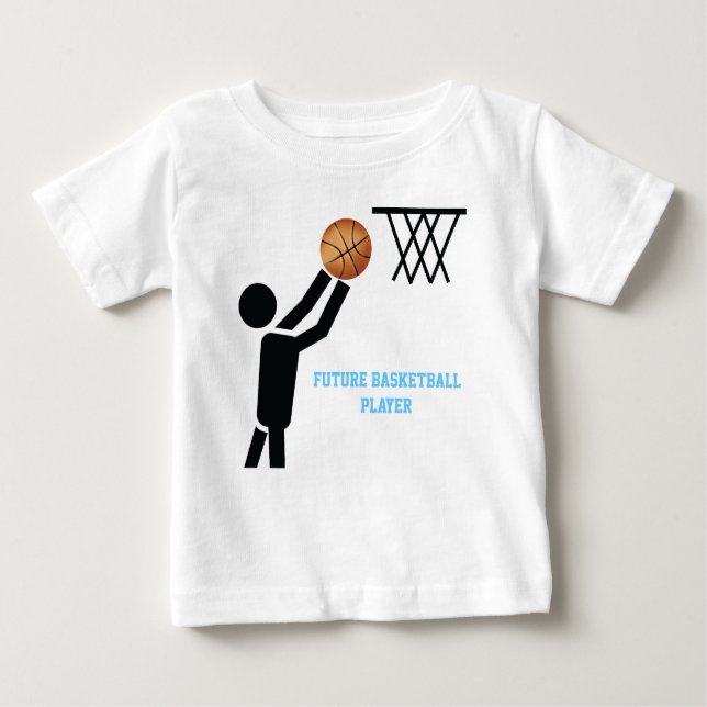Camiseta De Bebé Futuro jugador de baloncesto con personalizado de  (Anverso)