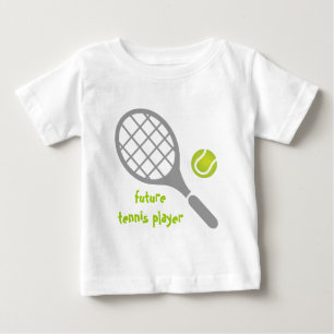 Camiseta De Bebé Futuro jugador de tenis, raqueta de tenis y pelota