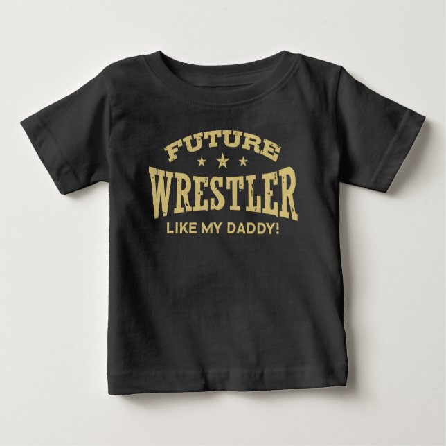 Camiseta De Bebé Futuro luchador como mi papá (Anverso)