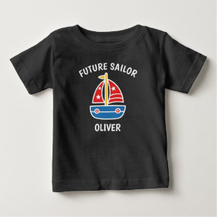 Camiseta De Bebé Futuro Marinero Lindo Barco Náutico