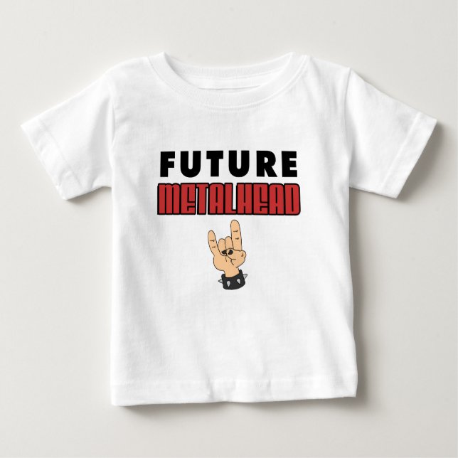 Camiseta De Bebé Futuro Metalhead (Anverso)