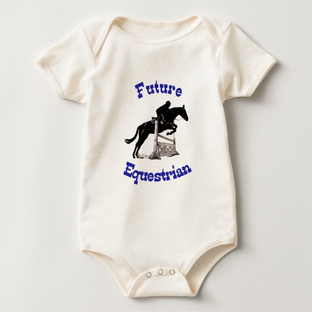 Camiseta De Bebé Futuro niño ecuestre (Anverso)