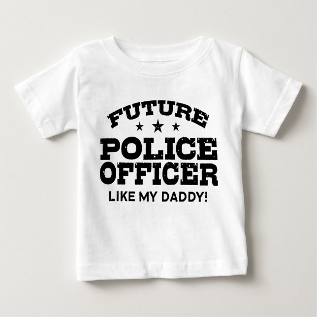 Camiseta De Bebé Futuro Oficial de Policía (Anverso)