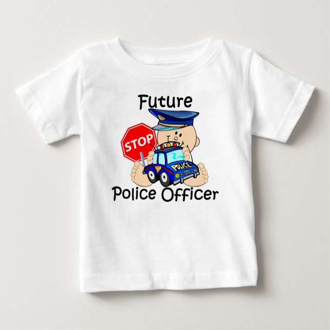 Camiseta De Bebé Futuro Oficial de Policía (Anverso)