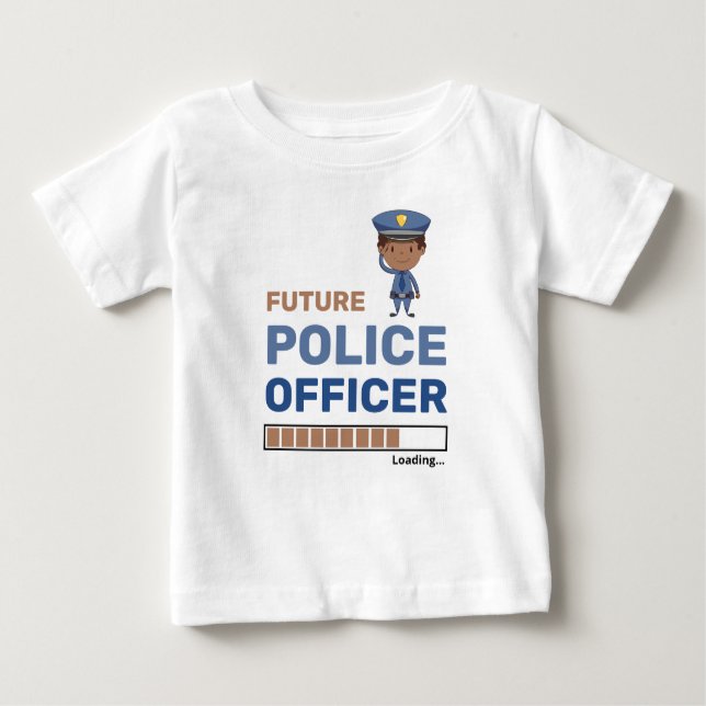 Camiseta De Bebé Futuro Oficial de Policía Cargando Elegante Person (Anverso)