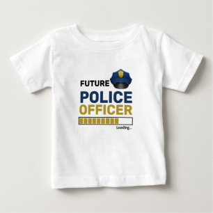 Camiseta De Bebé Futuro Oficial de Policía Cargando Funny Personali