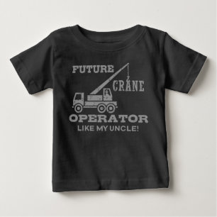 Camiseta De Bebé Futuro Operador de Grúa como mi tío