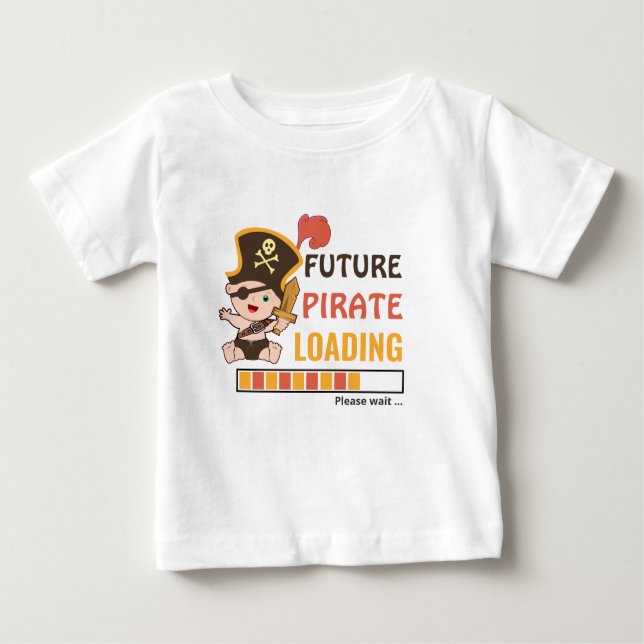 Camiseta De Bebé Futuro Pirata Carga Cute Cumpleaños Fiesta Niño (Anverso)