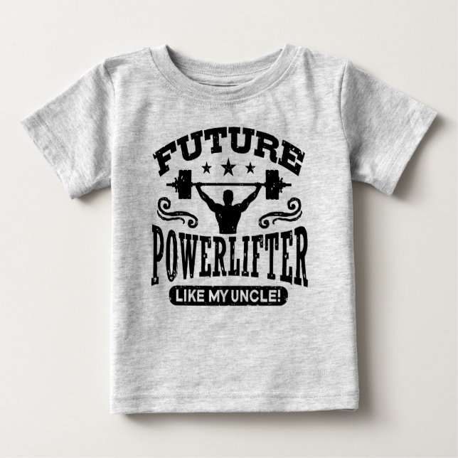 Camiseta De Bebé Futuro poderoso como mi tío (Anverso)