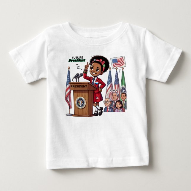 Camiseta De Bebé Futuro Presidente: Inspirando liderazgo (Anverso)