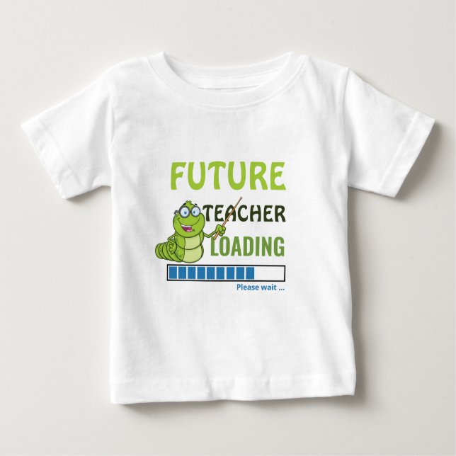 Camiseta De Bebé Futuro profesor cargando Fiesta de cumpleaños lind (Anverso)