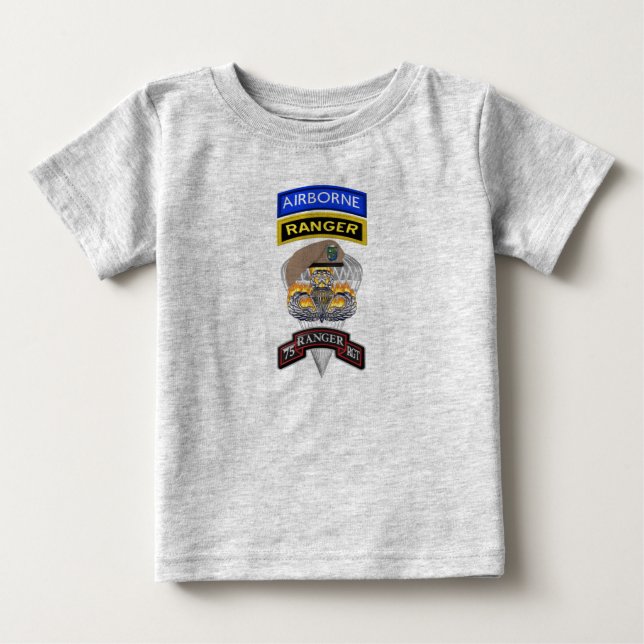 Camiseta De Bebé Futuro Regimiento del 75° Ranger "Sua Sponte" (Anverso)