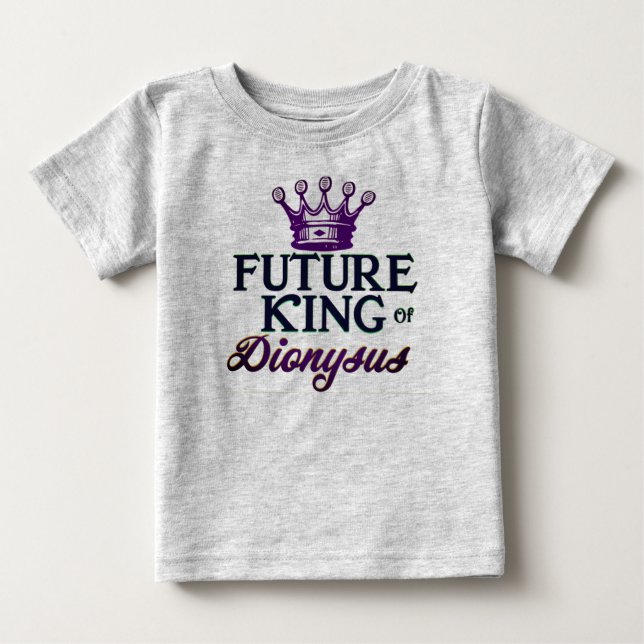 Camiseta De Bebé Futuro Rey del Dionio Bebé Romper Mardi Gras (Anverso)