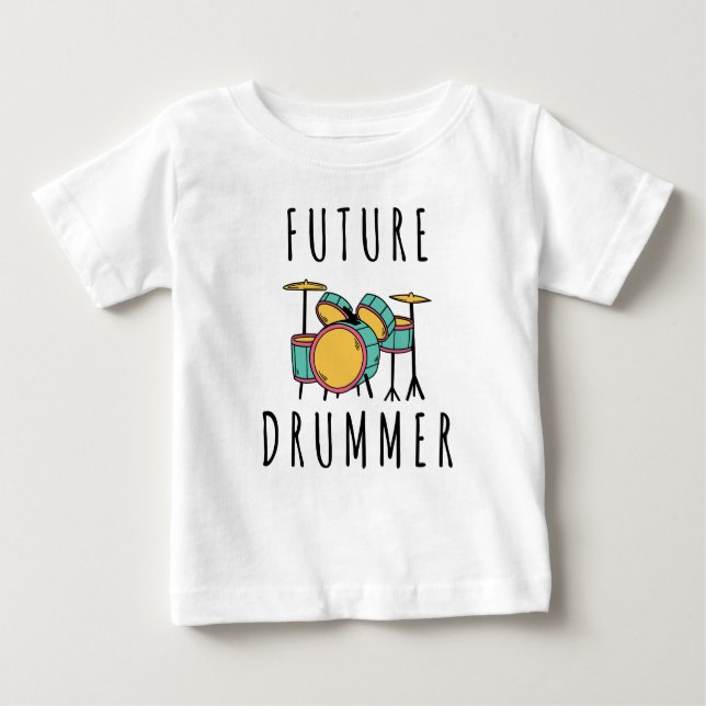 Camiseta De Bebé futuro tambor (Anverso)