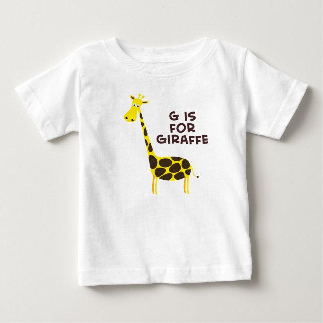 Camiseta De Bebé G es para Giraffe (Anverso)