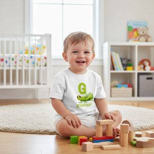 Camiseta De Bebé G es para Saltamontes - Aprender alfabeto adorable