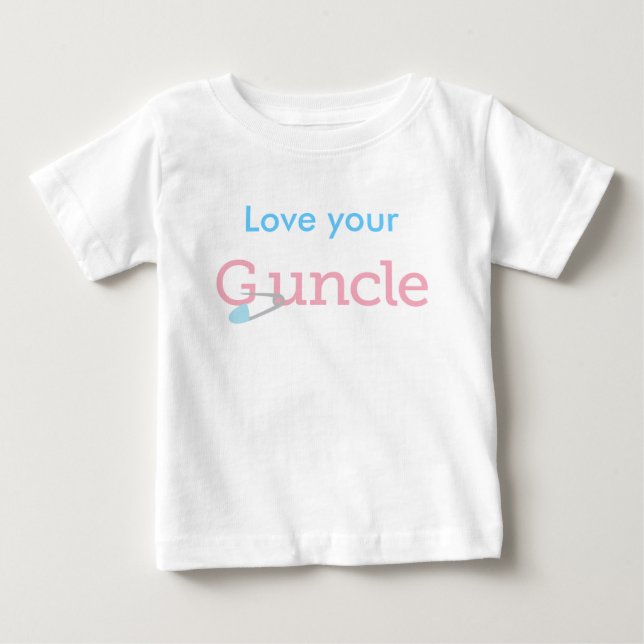 Camiseta De Bebé G_Uncle_Pink, ama su (Anverso)