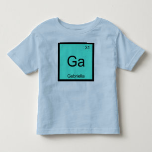 Camiseta De Bebé Gabriella Nombre Elemento Químico Tabla Periódica
