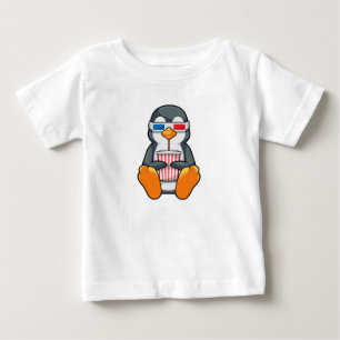 Camiseta De Bebé Gafas de cine pingüino Taza de bebida