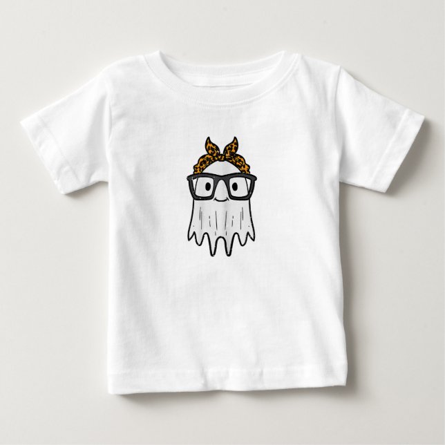 Camiseta De Bebé Gafas de fantasma de Halloween (Anverso)