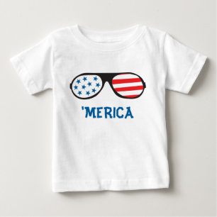 Camiseta De Bebé Gafas de sol Merica Retro