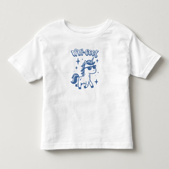 Camiseta De Bebé Gafas de sol Uni-Cool Unicornio (Anverso)