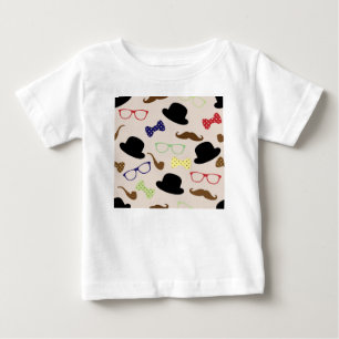 Camiseta De Bebé Gafas, Gorras y bigote
