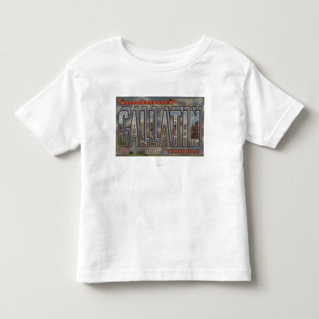 Camiseta De Bebé Galatina, Tennessee - escenas grandes de la letra (Anverso)