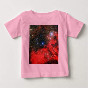 Camiseta De Bebé Galaxia Dustada De Oro Caído