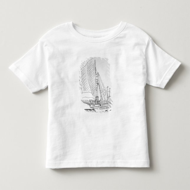 Camiseta De Bebé Galera del siglo XVI (Anverso)