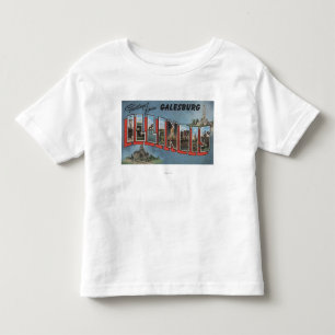 Camiseta De Bebé Galesburg, Illinois - escenas grandes de la letra