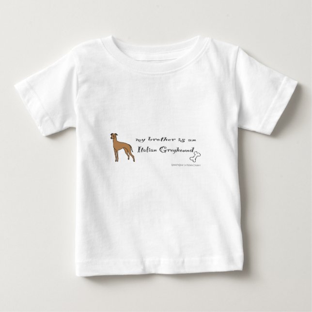 Camiseta De Bebé galgo italiano - más razas (Anverso)
