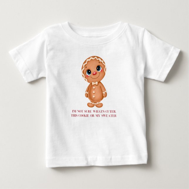 Camiseta De Bebé Galleta de navidades de corte (Anverso)