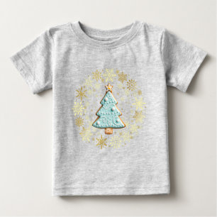 Camiseta De Bebé Galleta de pan de jengibre, Navidades dorados