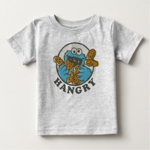 Camiseta De Bebé Galleta Monster Vintage Hambriento