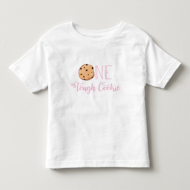 Camiseta De Bebé Galleta Rosa Cumpleaños Dura De Verdade (Anverso)
