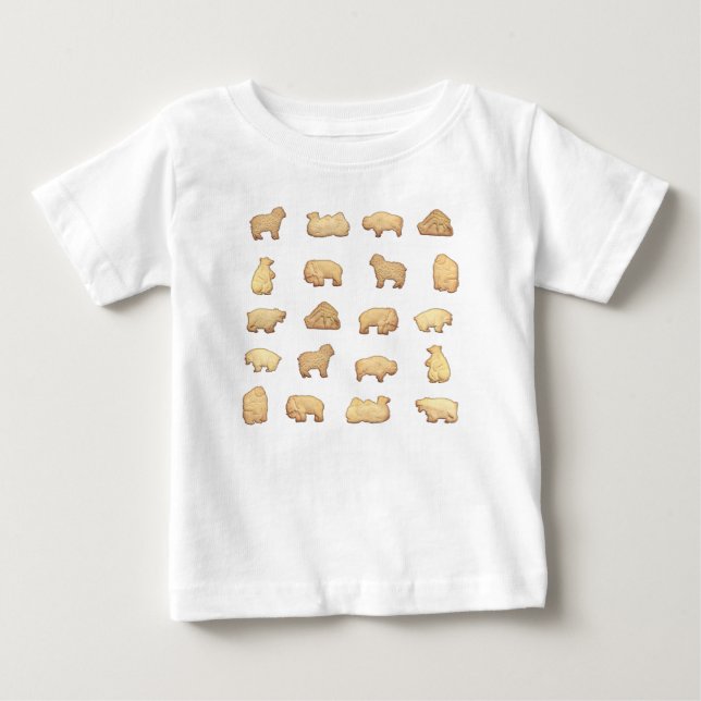 Camiseta De Bebé Galletas animales (Anverso)