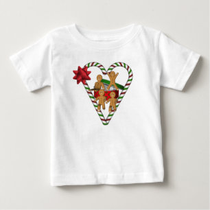Camiseta De Bebé Galletas de hombre de jengibre navideñas lindas de