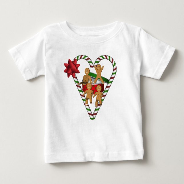 Camiseta De Bebé Galletas de hombre de jengibre navideñas lindas Fi (Anverso)