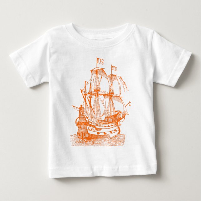 Camiseta De Bebé Gallión - Naranja (Anverso)