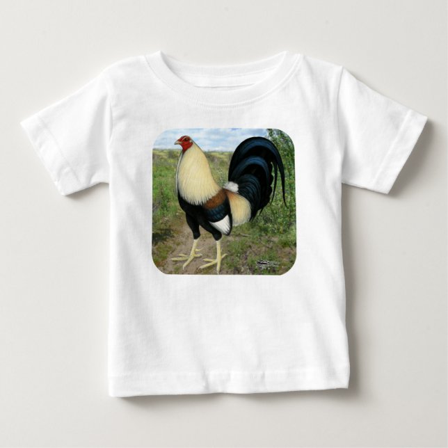 Camiseta De Bebé Gallo de pelea de la carretera nacional (Anverso)