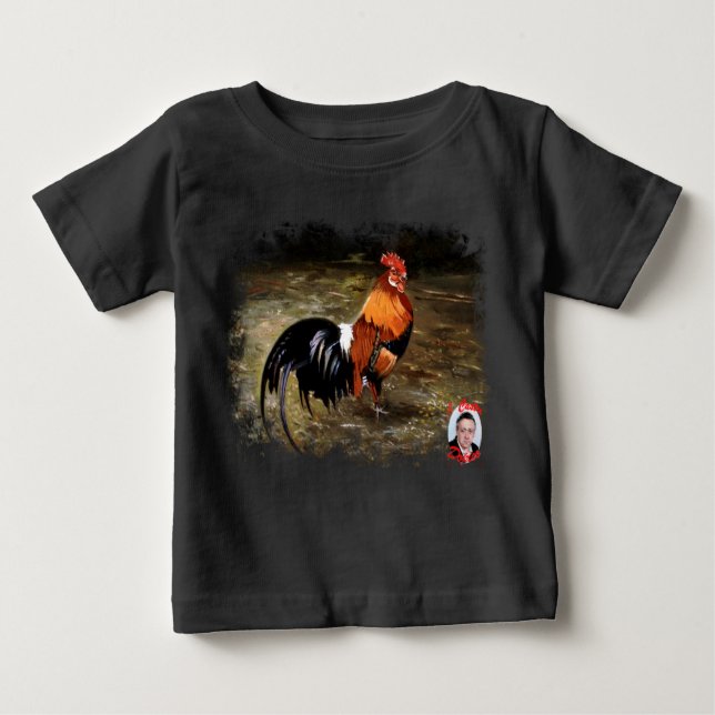 Camiseta De Bebé Gallo/Galo/Rooster (Anverso)