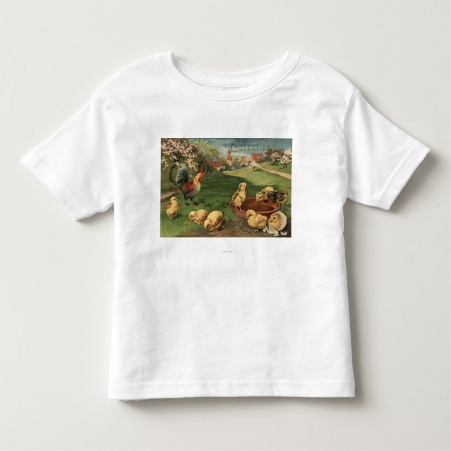 Camiseta De Bebé Gallo y polluelos (Anverso)