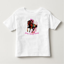 Camiseta De Bebé Gallop Hacia La Victoria. Elegante retrato de caba