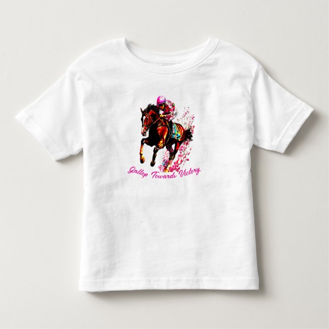 Camiseta De Bebé Gallop Hacia La Victoria. Elegante retrato de caba (Anverso)